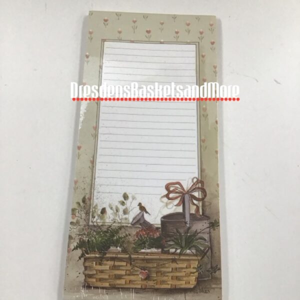 Pat Richter Note Pad Basket & Watering Can