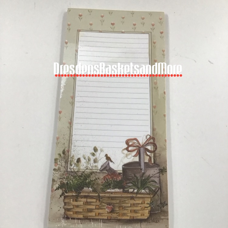 Pat Richter Note Pad Basket & Watering Can