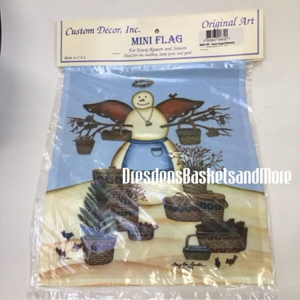 Snow Angel Baskets Mini Garden Flag