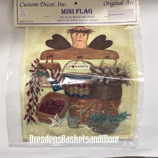 I Love Baskets Mini Garden Flag
