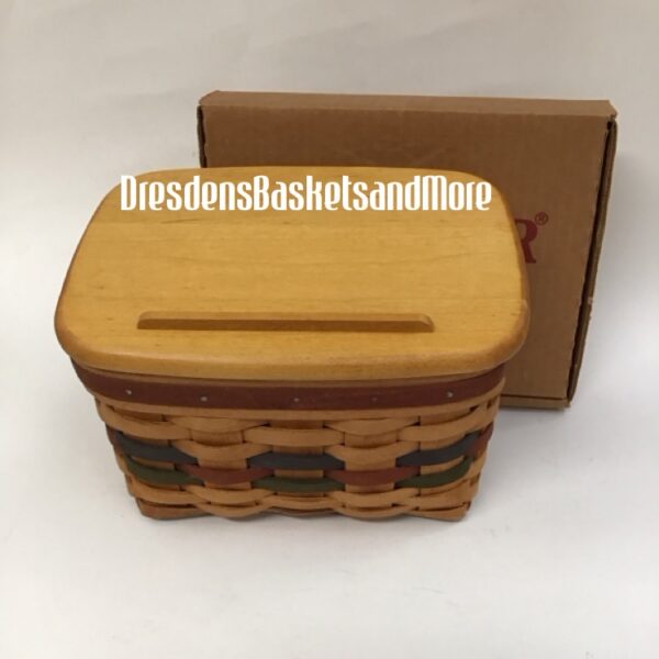 Longaberger 1994 Shades of Autumn Recipe Basket w/ Protector & Lid
