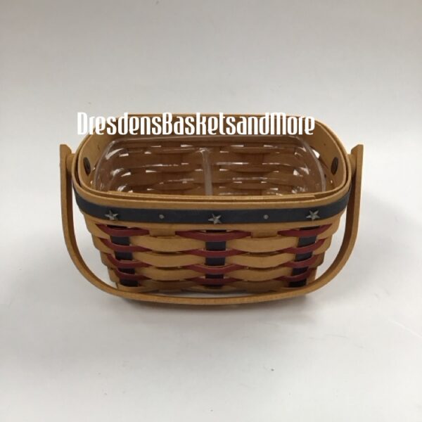 Longaberger 2004 Proudly American Tea Basket w/ Divided Protector*