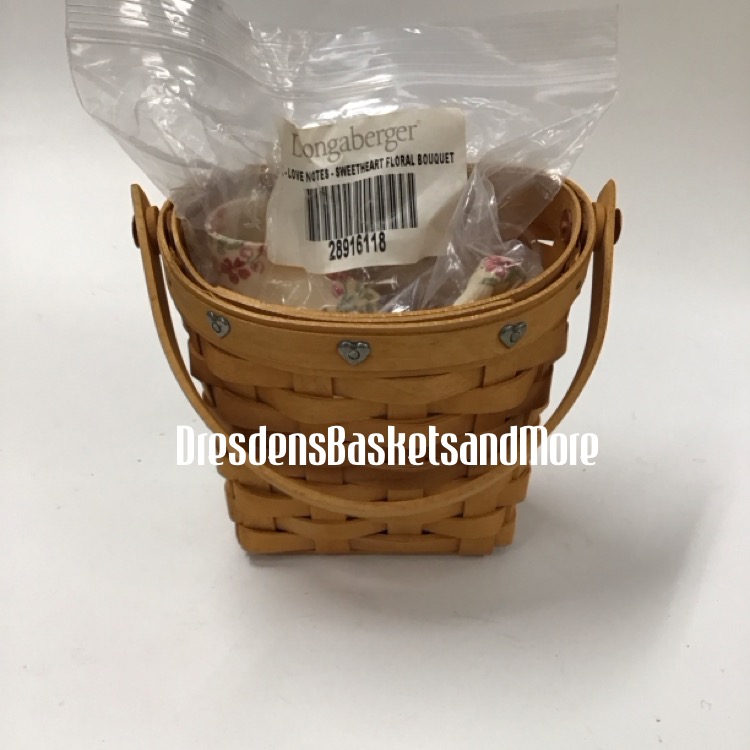 Longaberger 2001 Sweetheart Love Notes Basket Combo*