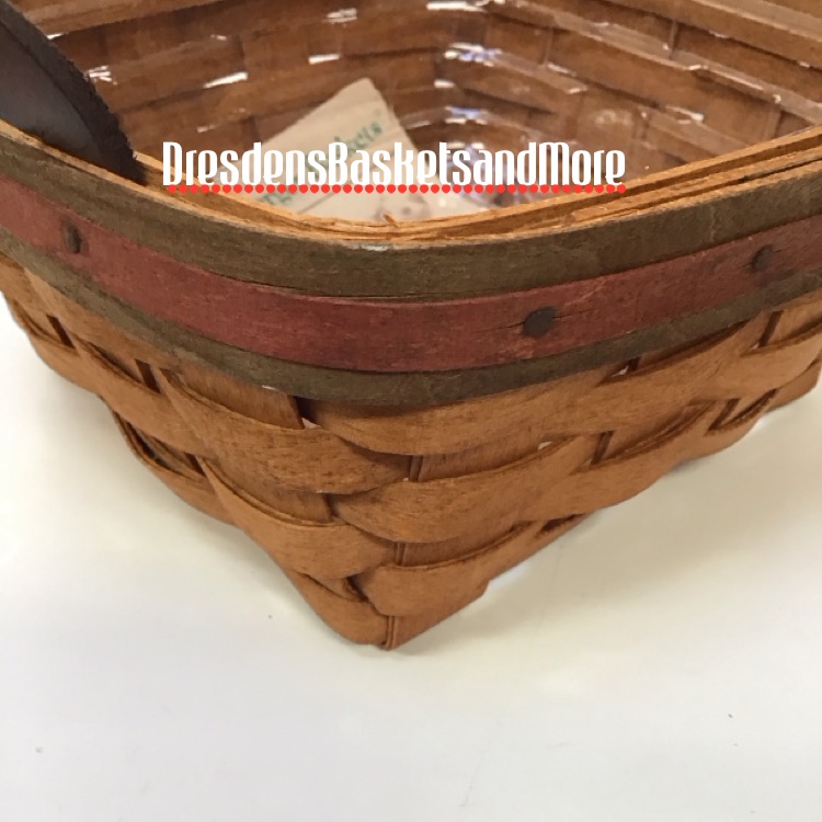 Longaberger 1991 Father's Day Spare Change Basket w/ Protector*