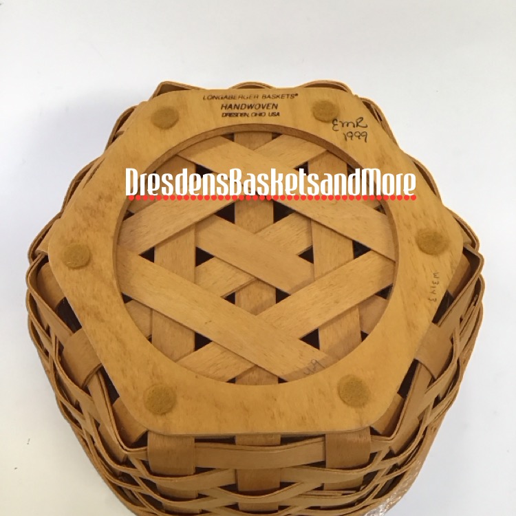 Longaberger 2000 8” Generations Basket w/ Protector & Lid*
