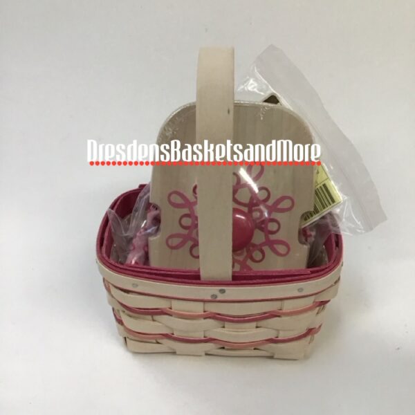 Longaberger 2014 Horizon of Hope Whitewashed Basket Combo w/ Lid*
