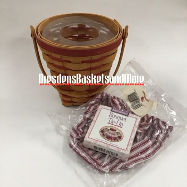 Longaberger 1996 Sweetheart Bouquet Basket Set