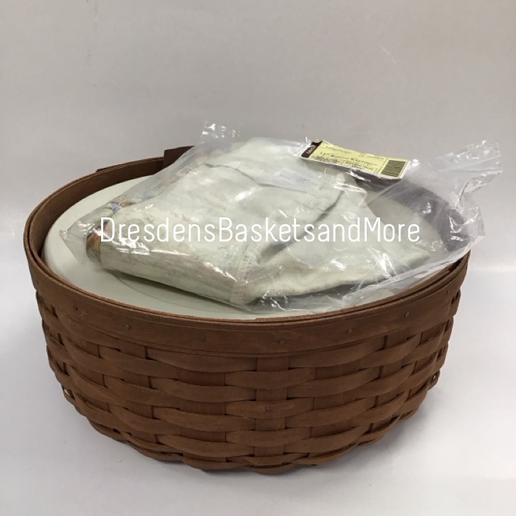 11" Round Keeping Longaberger Rich Brown Basket Combo
