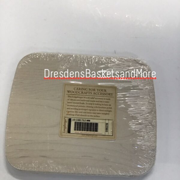 Card File Longaberger White Wash Lid