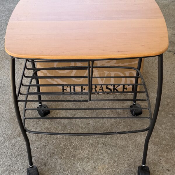 Longaberger WI File Basket Stand w/ Woodcrafts Shelf*